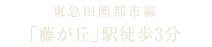 東急田園都市線「藤が丘」駅徒歩3分